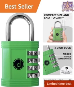 4 Digit Combination Padlock Zinc Alloy Weatherproof for Gym Locker Gate Shed - Picture 1 of 9