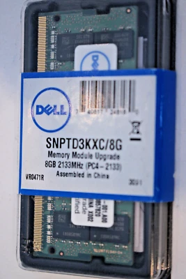 TWO New SEALED DELL Laptop Memory 8GB RAM - Latitude E5570 - 2133 MHz SNPTD3KXC - Image 1 of 2