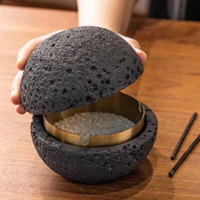 Aschenbecher Großer mit Deckel Winddichter Tischaschenbecher für Innen und Außen - Bild 1 von 4