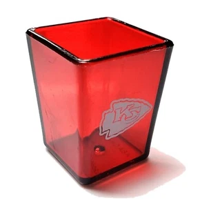 KANSAS CITY CHIEFS SHOT GLASS NFL FOOTBALL MINI GUMBALL PLASTIC 1.25" TALL v2 - Picture 1 of 2