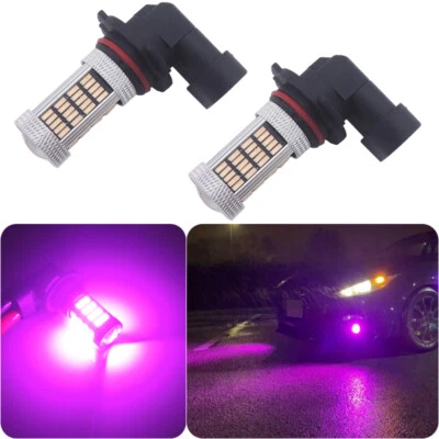 Kit de 2 bombillas antiniebla LED rosa púrpura 9006 HB4 9012 para automóvil camión Foto 1 de 4