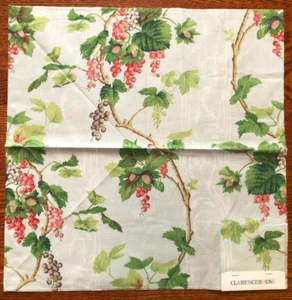 Jean Monro CLARENCE HOUSE Nuts & Berries - Summer Pudding 17 3/4 x 18" Fabric - Picture 1 of 3