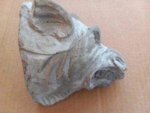 Grotesker Kopf, Wasserspeier Beton Wandbehang 5” x 5” - Bild 1 von 5