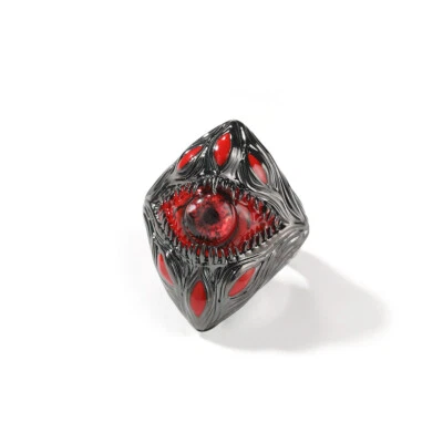 Ретро хип-хоп ювелирных изделий черное золото красный драгоценные камни мужской красный глаз монстр кольцо на палец - Изображение 1 из 4