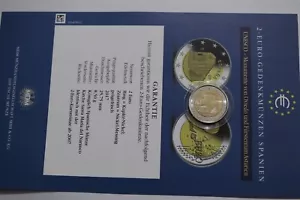 🧭 🇪🇸 SPANIEN 2 EURO 2017 BIMETAL Königreich Asturien MIT COA B79 #227 CG27 - Bild 1 von 4
