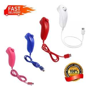 Per Nintendo Wii Wii U Console Telecomando Videogioco Nunchuck Controller Cablato - Foto 1 di 25