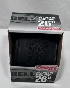 Bell Mountain Bike Tires 26"x2.0", FLAT DEFENSE Anti-Puncture Protection - Picture 1 of 10