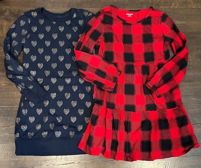 Girls Old Navy Gap Holiday Glitter Long Sleeve Dress Outfit Lot L Large 10-12 - Image 1 of 4