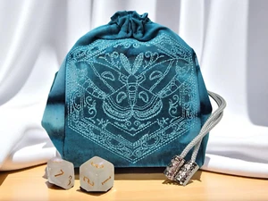 Moth dice bag, TTRPG, game pouch - Picture 1 of 5