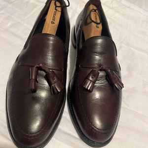 Allen Edmonds Grayson Shoes Men 10 D Tassel Loafers Black Leather Made In USA - Picture 1 of 8