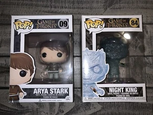 Funko Pop! Television Arya Stark #9 Night King #84 Game of Thrones - Vaulted NEW - Picture 1 of 8