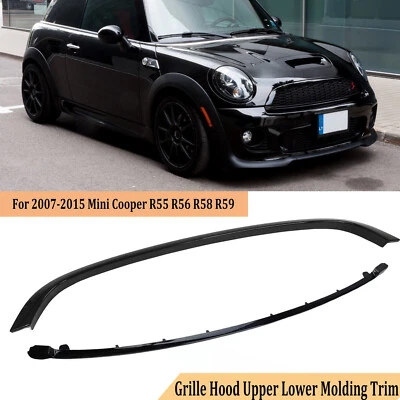 Set Upper Lower Bumper Grille Hood Molding Trim For Mini Cooper R55 R56 R58 R59 - Image 1 of 4