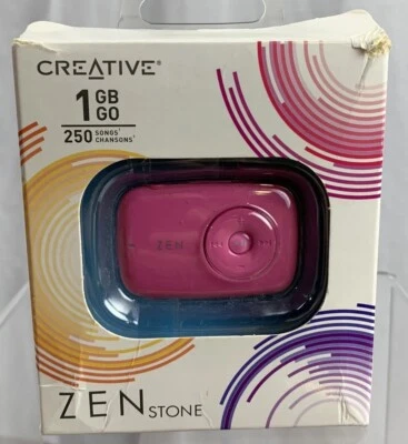 Creative ZEN STONE 1 GB Digital Media MP3 WMA Player Pink NEW open box - Image 1 of 4