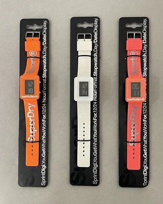 SUPERDRY Unisex Sprint Digital Watch Gym Stopwatch Silicone Strap RRP $59.95 - Image 1 of 4