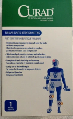 Tubular Elastic Retention Netting Size #6 Medline Curad Box 17" X 1.9" (New) - Image 1 of 4