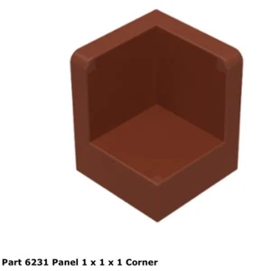 Lego 2x 6231 Reddish Brown Panel 1 x 1 x 1 Corner 75290 - Picture 1 of 1