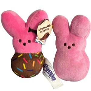 2024 PEEPS Osterhase mit Schokoladenduft 5,75 Zoll Plüsch rosa NEU + Etikett Korb Geschenk - Bild 1 von 4