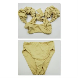 MAYGEL CORONEL Womens One Size Cotta Ruffled Two-Piece Bikini Swimsuit - Picture 1 of 12