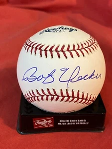 BOB UECKER AUTOGRAFIADO FIRMADO SALÓN DE LA FAMA BÉISBOL MILWAUKEE BREWERS CERTIFICADO DE AUTENTICIDAD RARO - Imagen 1 de 4