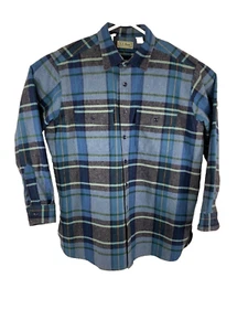 LL Bean Signature Hemd Herren LARGE REG Fit Blau Sämisch Tuch Flanell - Bild 1 von 8