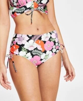 Salt Cove Medium Juniors Bikini Bottom Floral Side-Shirred High-Waist New - Image 1 of 4