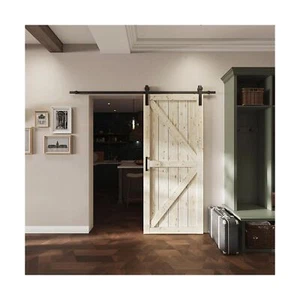 36 x 84 Inch Barn Door with 7FT Sliding Barn Door Hardware Kit Included, Soli... - Picture 1 of 7