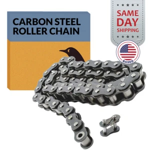 #40 Roller Chain x 5 feet + Free Connecting Link + Same Day Expedited Shipping - Picture 1 of 11