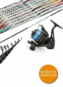 KIT PESCA TRABUCCO HYDRUS RTX LAKE TROUT+ HYDRUS FD 1000 BOMBARDA COMBO COMPLETO - Foto 1 di 1