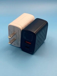 2-Pack 2 Port USB Home Wall Fast Charger for Cell Phone iPhone Samsung Android - Picture 1 of 14