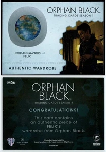 Jordan Gavaris As Felix #M06 Orphan Black Season 1 Cryptozoic 2016 Wardrobe Card - Picture 1 of 1
