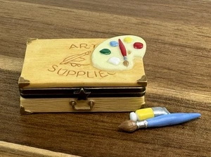 PHB Porcelain Hinged Trinket Box Art Supplies - Picture 1 of 8