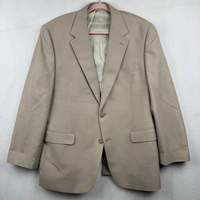 Blazer Ralph Lauren Para Hombre 44R Beige Dos Botones Abrigo Deportivo Negocios Informal Carrera Foto 1 de 4