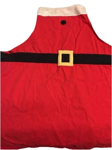 Apron Santa Claus Adult Red Holiday Christmas Holiday Kitchen Cotton - Picture 1 of 2