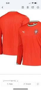 Men's Puma  Red Portugal National Team 2025 Home  Long Sleeve Jersey - Picture 1 of 1