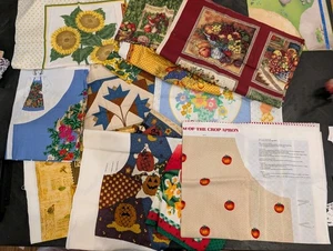 Riesiges Paket 16+ Yards 13 Vintage Baumwollstoff Paneele Nähen Quilten 90er - Bild 1 von 12