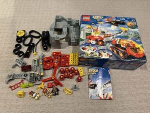 Seltenes Lego 2914 Action Wheelers Rescue Base Set mit Anleitung & Box - LESEN - Bild 1 von 2