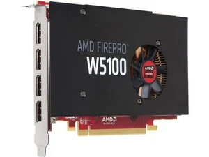 Graphics card Dell AMD FirePro W5100 4GB GDDR5 PCI-E 3.0 x16 DisplayPort FHHL 75 - Picture 1 of 1