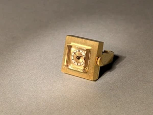 Orologio Sicura Anello Placcato Oro Manuale NOS - Foto 1 di 5