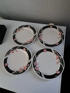 China Pearl Salad dessert Stoneware 4 Plates Brand 1988 - Bild 1 von 4