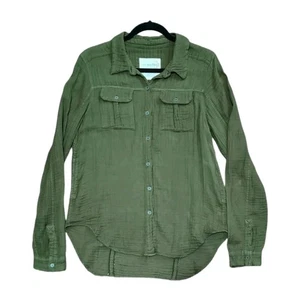 Free People We The Free 100 % Baumwolle Gaze grün Western Button Down Hemd Medium - Bild 1 von 7