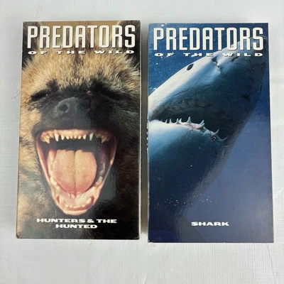 PREDATORS Hunters and the Hunted / Sharks Nature VHS Lot of 2 - Image 1 of 4