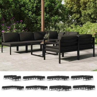 Gartenmöbel mit Kissen Aluminium Anthrazit Lounge Sofa mehrere Auswahl vidaXL - Bild 1 von 4