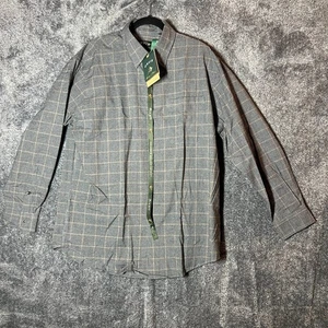 Orvis Shirt Mens Large Gray Plaid Luxury Cotton Merino Wool Blend Longsleeve - Picture 1 of 12