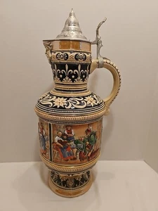 Marzi & Remy Lidded Beer Stein Hand Painted -German Made.# 283- 3.5L - Picture 1 of 5