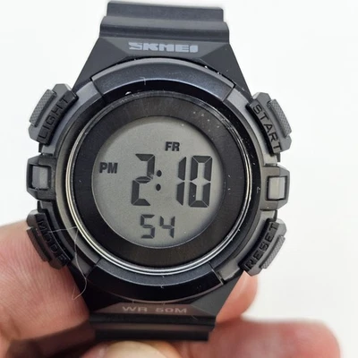 Reloj deportivo digital para mujer 38MM negro gris estuche correas de plástico negras Foto 1 de 4