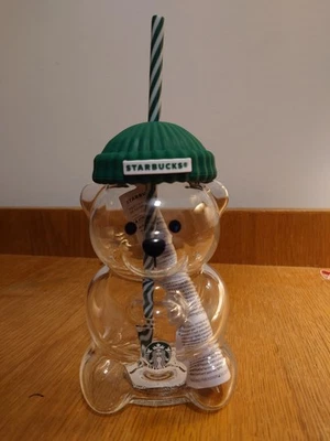 Starbucks Bearista Glass Bear Cup Edición Limitada Lanzamiento Vacacional 2025 Foto 1 de 3