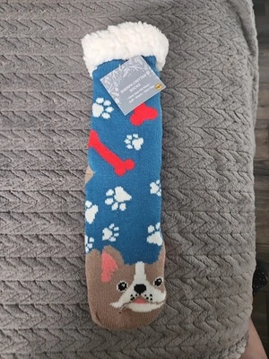 Lindos calcetines forrados Sherpa rosa cachorro antideslizantes suaves talla única NUEVO antideslizantes  Foto 1 de 4