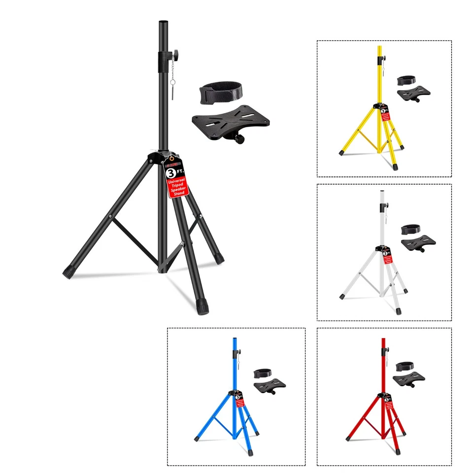 5 Core Speaker Stand Adjustable 31 to 36" PA DJ Tripod Heavy Duty w 35mm Mount