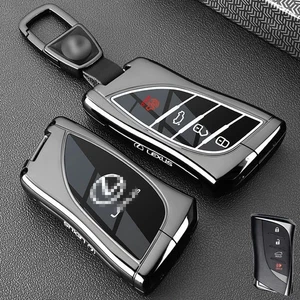 For LEXUS ES350 LC/LS/UX NX RX Metal Car Key Fob Case Cover Protection 4 Buttons - Picture 1 of 2