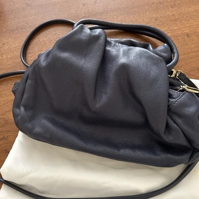 Hobo Darling Navy Blue Soft Glove Leather Crossbody Satchel Bag Original EUC - Image 1 of 4